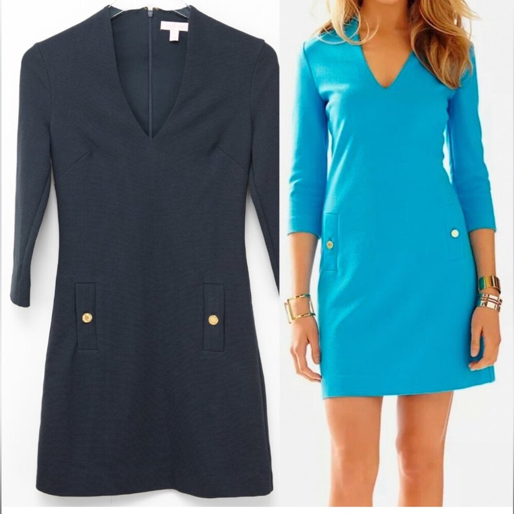 Lilly Pulitzer Charlene V-Neck Three Quarter Sleeve Dress